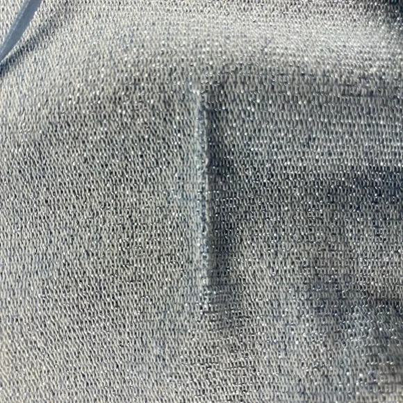 Zara Open Detail Ruched Top NWT |  Metallic Blue | Size M - Picture 10 of 11